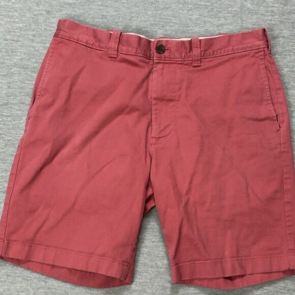 J. Crew Other - J. Crew Mercantile Flex Shorts Mens 33 Red Washed Preppy Casual Chino Flex Golf